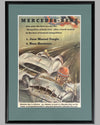 1954 Grand Prix of Italy original Mercedes Benz victory airmail poster by Hans Liska