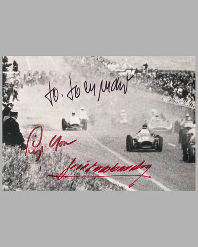 The 1954 French Grand Prix at Reims photograph by Fernando Gomez, autographed 3