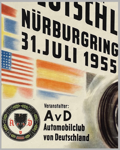 1955 Großer Preis von Deutschland original poster 2