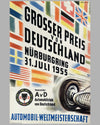 1955 Großer Preis von Deutschland original poster