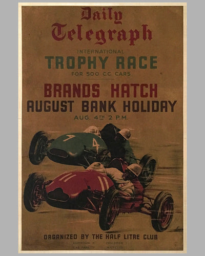 1957 Brands Hatch Daily Telegraph International Trophy original event poster