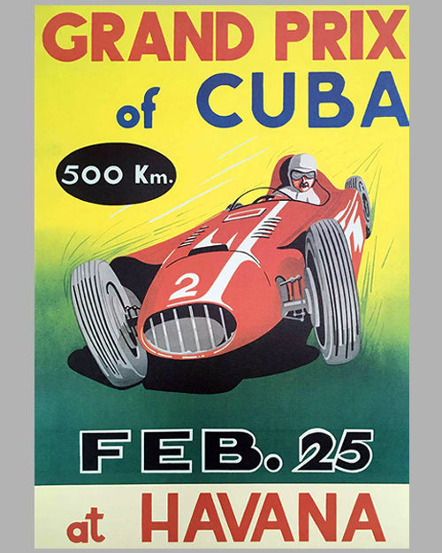 1958 Grand Prix of Cuba Event Poster (Reproduction)