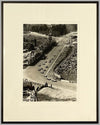 First lap at Spa Francorchamps in 1958, b&w photograph by Jesse Alexander