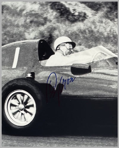 Stirling Moss in his Vanwall VW10 autographed photo by Geoffrey Goddard 2