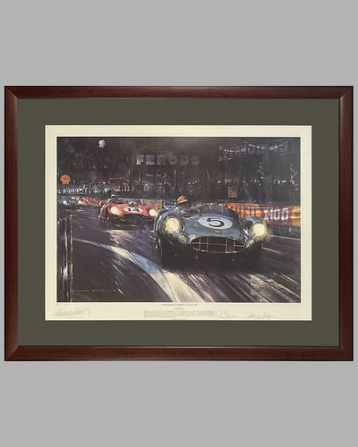 Aston Martin Victorious - Le Mans 1959 print by Nicholas Watts, autographed
