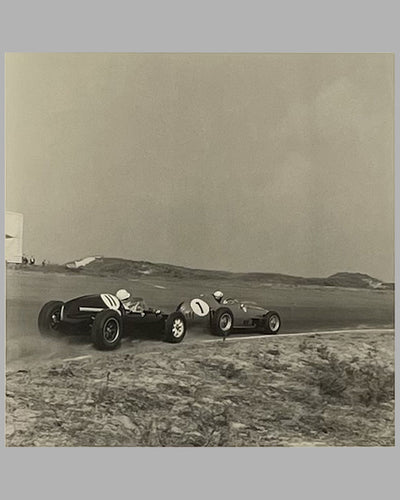 1959 Dutch Grand Prix in Zandvoort, b&w photograph by Jesse Alexander 2
