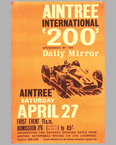 1963 International 200-Aintree original event poster