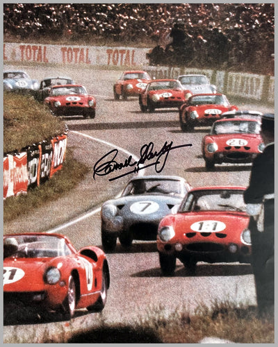 1964 – 24 Hours of Le Mans ACO reproduction poster, hand autographed by Carroll Shelby 2