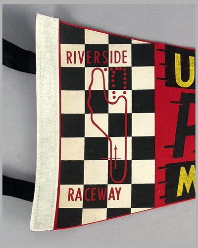 Original 1965 Riverside race track pennant 2