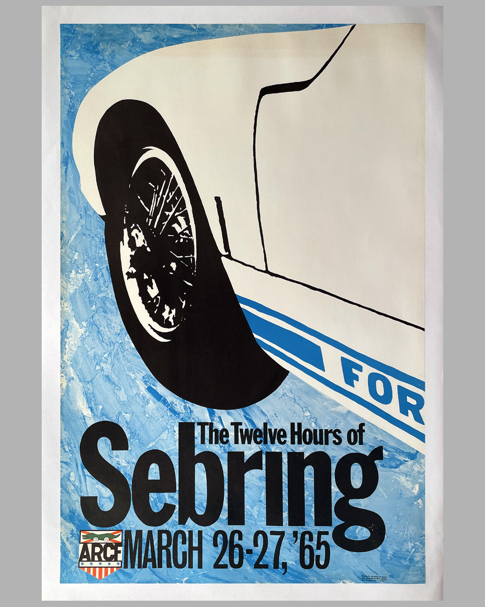 1965 – 12 Hours of Sebring original official race poster by Ron Kambourian