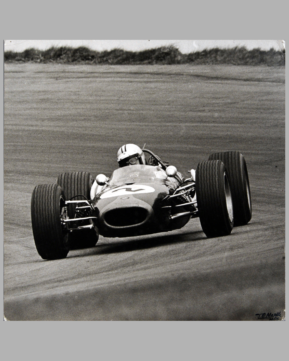 1966 Daily Express Spring Cup large period photograph and print of Denny Hulme / Brabham-Repco by T. C. March U.K.