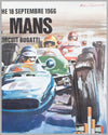 1966 Grand Prix de France Formula 2 race at Circuit Bugatti in Le Mans, original poster by Beligond 2