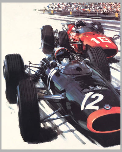 1967 Monaco Grand Prix original poster by Michael Turner 3