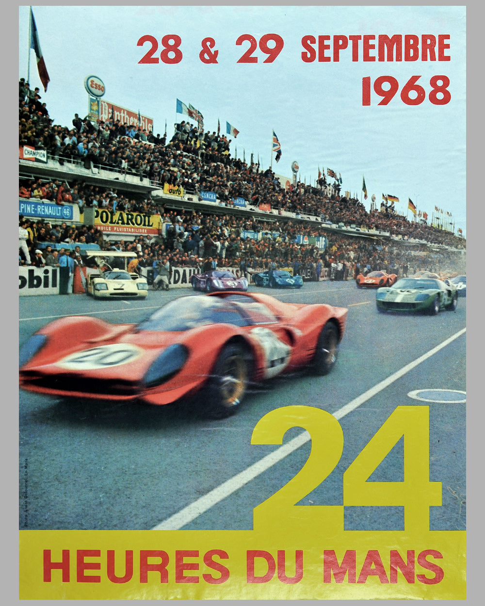 1968 - 24 Heures du Mans Original Poster by Andre Delourmel