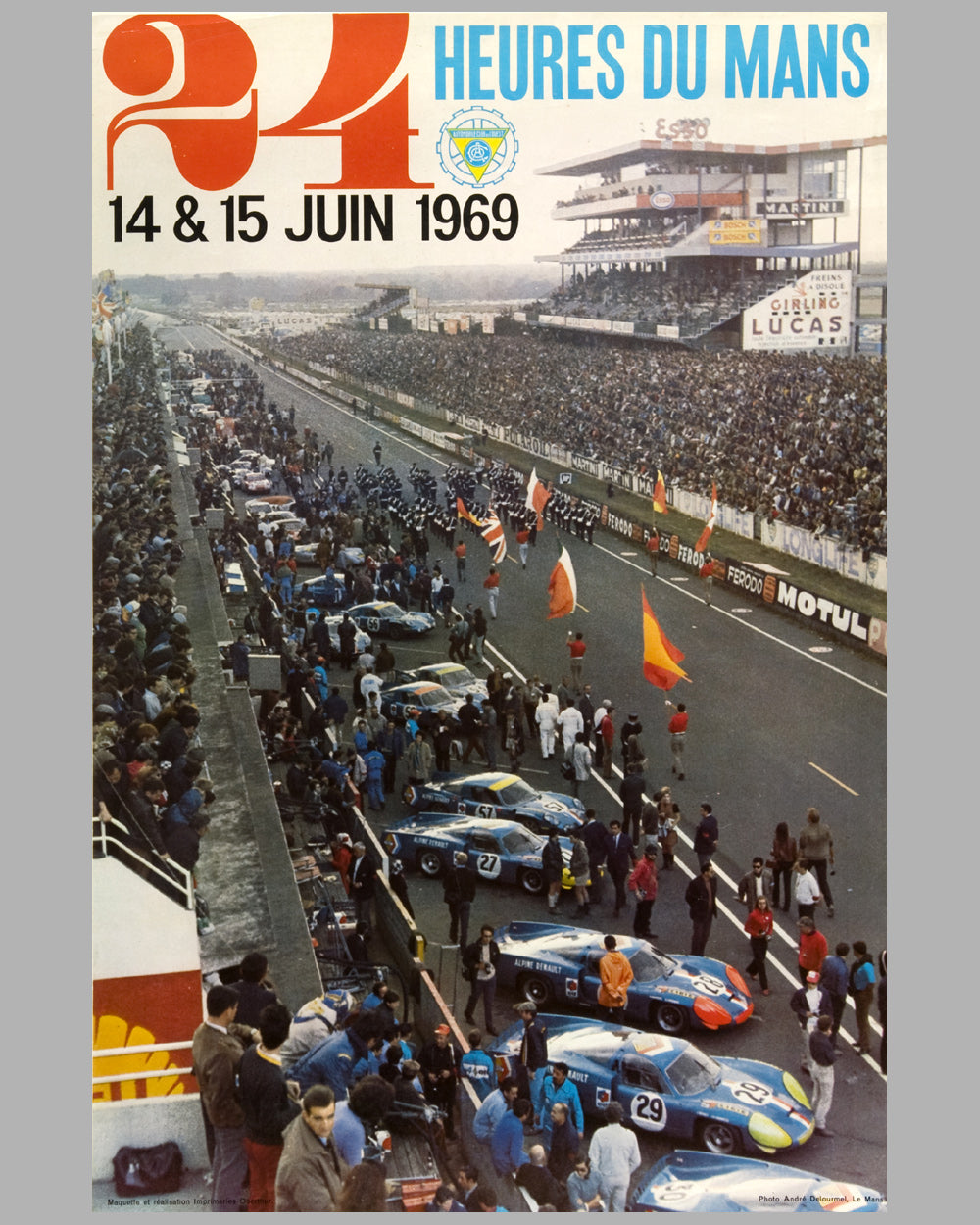 1969 - 24 Heures du Mans original poster