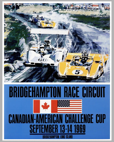1969 Bridgehampton Can-Am Challenge reproduction poster
