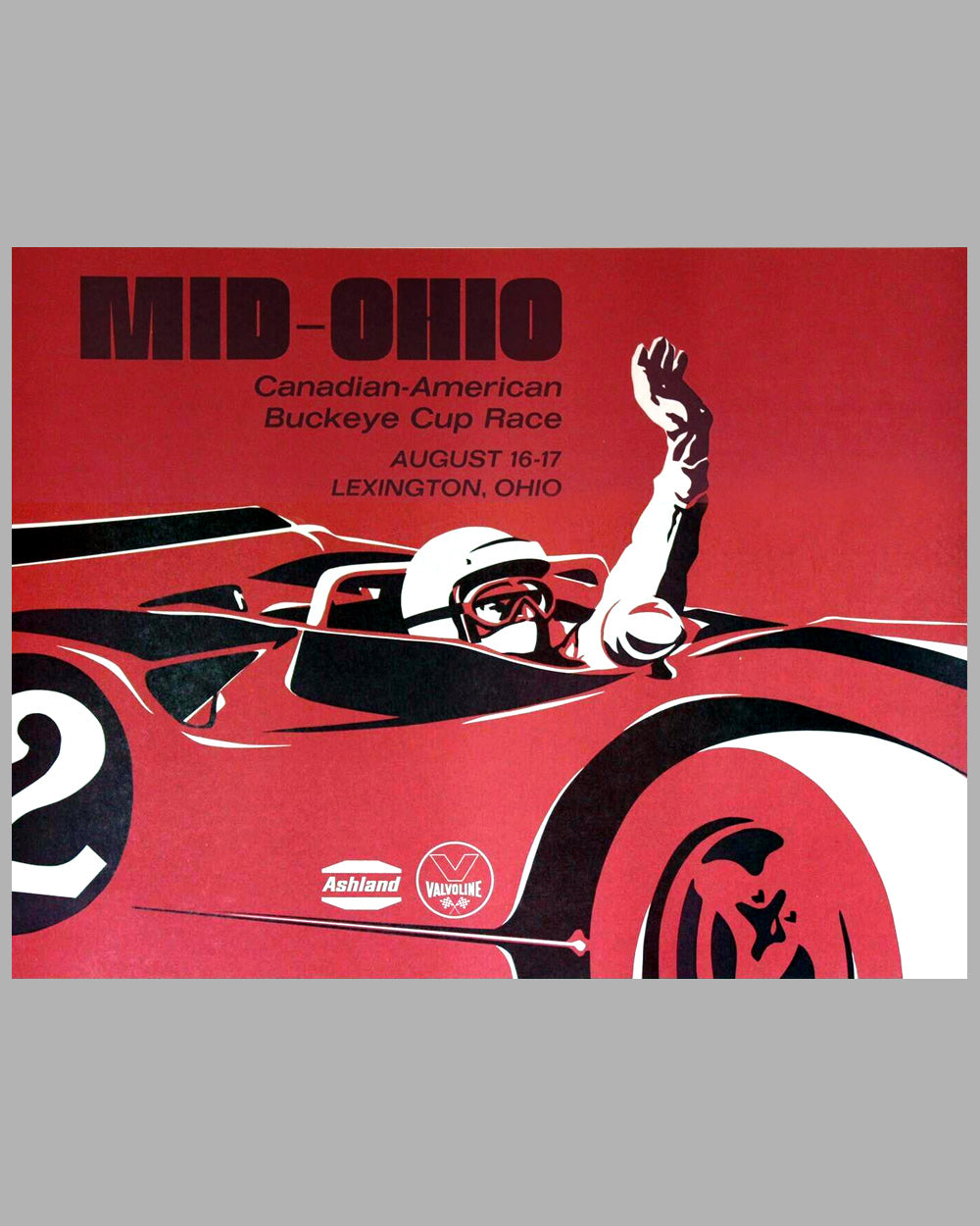 1969 Mid-Ohio Can-Am Buckeye Cup Race original event poster