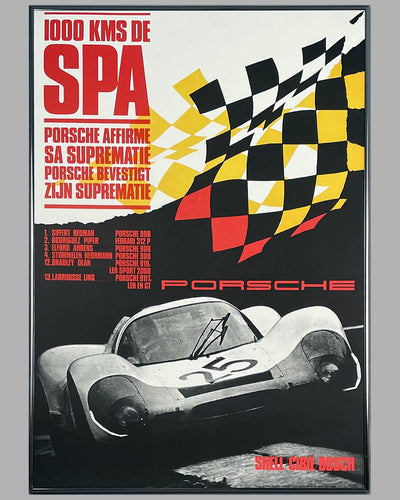 1969 - 1000 KMS de Spa Porsche factory poster
