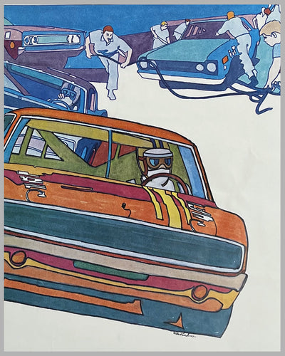 1969 Yankee 600 at Michigan International Speedway original poster 2