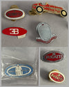 7 various Bugatti vintage lapel pins and tie clip collection