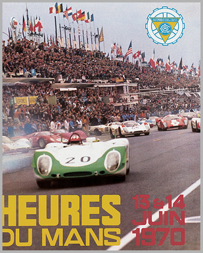 1970 - 24 Heures du Mans original poster by A. Delourmel 2