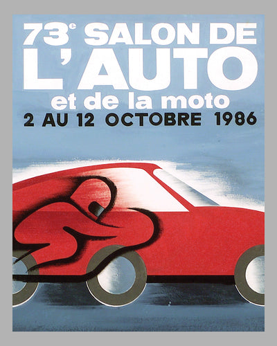 73rd Paris Auto & Motorcycle Show large painting by Pierre Fix-Masseau 2