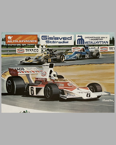 1974 Grand Prix of Sweden at Anderstorp original event poster 2