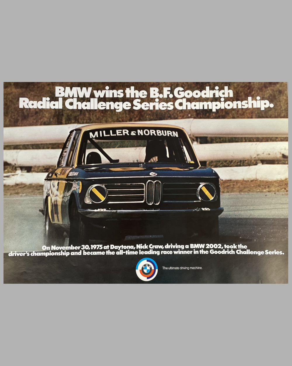 BMW factory poster, 1975