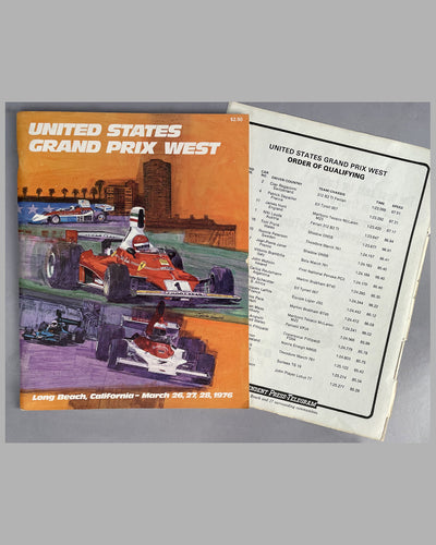 1976 United States Grand Prix West - Long Beach CA program