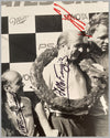 1976 Long Beach Grand Prix b&w photograph by Fernando Gomez, autographed by 6 drivers 4