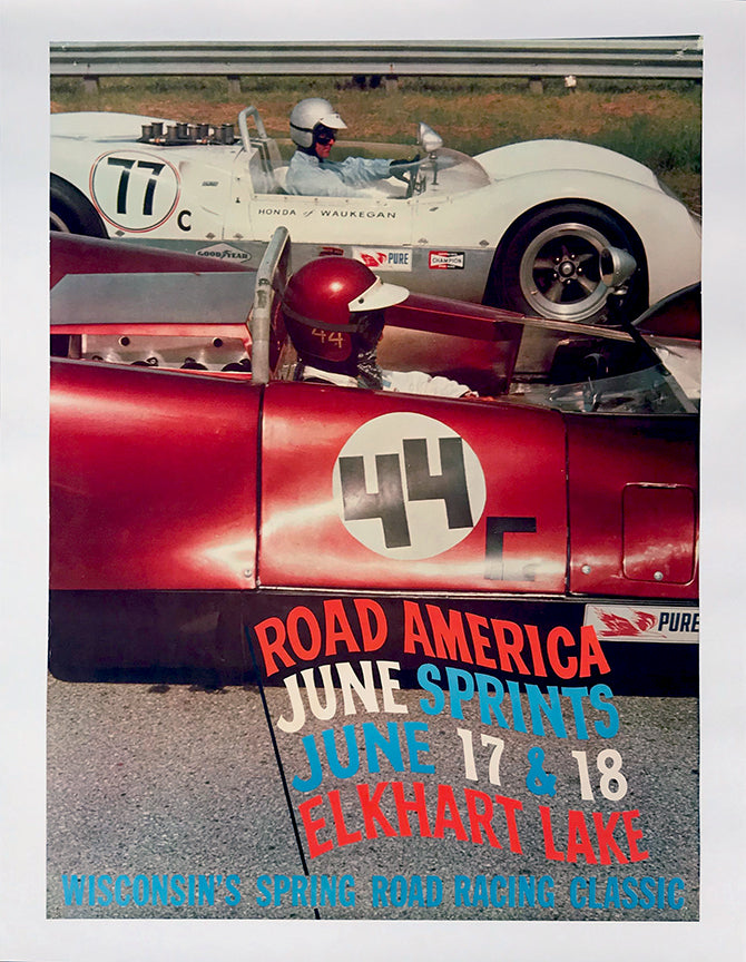 Elkhart Lake Road America June Sprints 1967 Race Poster