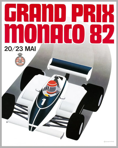 1982 Monaco GP Original Poster 2