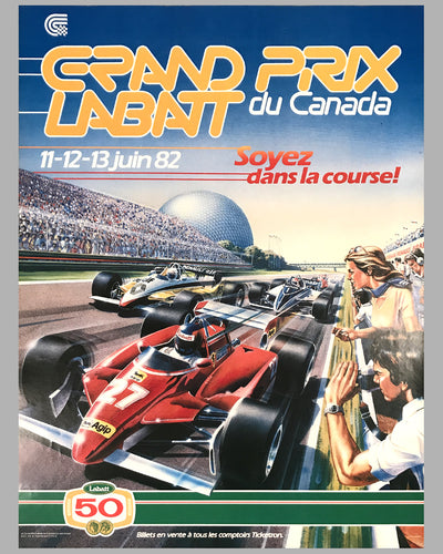 1982 Grand Prix Labatt du Canada original event poster, rare edition