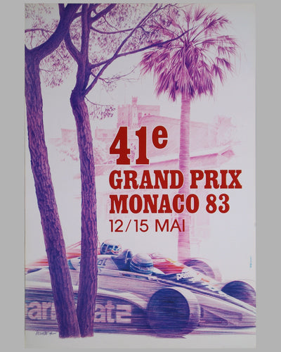 1983 Monaco GP Original Poster