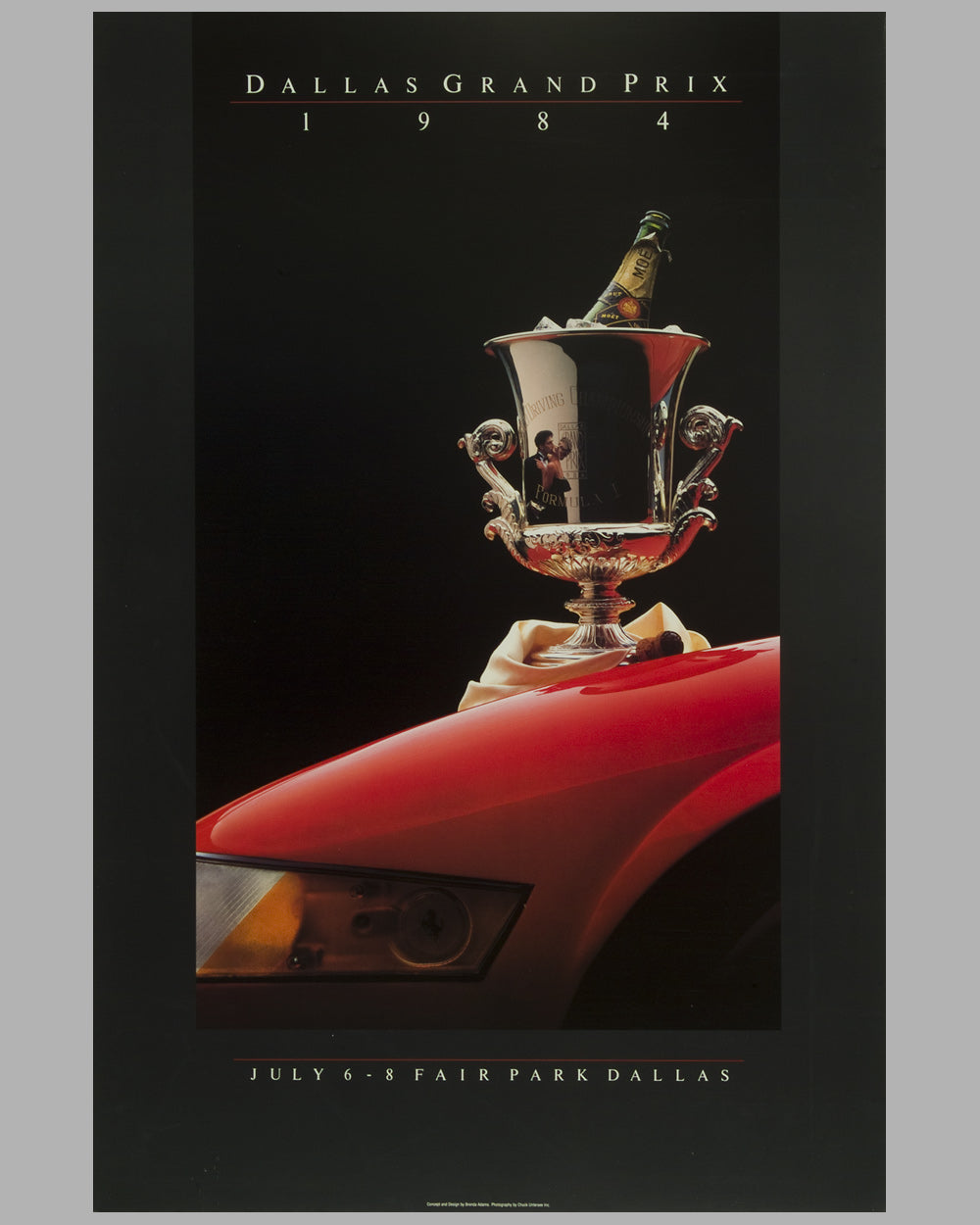 1984 Dallas Grand Prix original official event poster by Brenda Adams