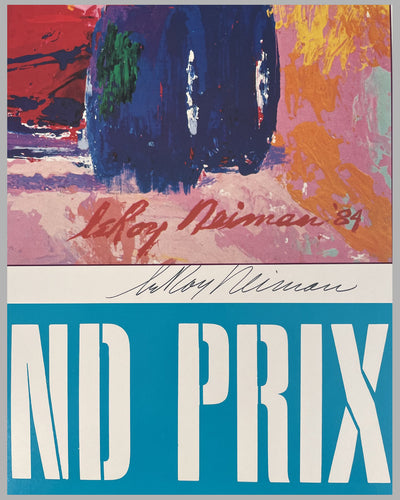 1984 Dallas Grand Prix original hand signed poster by LeRoy Neiman 2