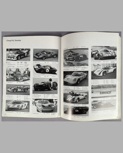 1985 Monterey Historic Automobile Races at Laguna Seca Raceway program, autographed by Fangio, Hill and Stewart 5