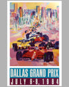 1984 Dallas Grand Prix poster by LeRoy Neiman
