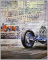 1989 Retromobile event poster autographed by Rene Dreyfus 2
