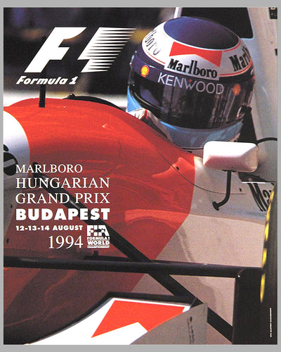 1994 GP of Hungary - Budapest larger official event poster 2
