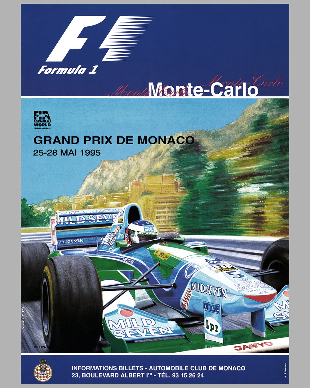 1995 Monaco GP original Poster