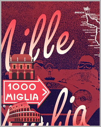 Mille Miglia 1999 official event poster 2