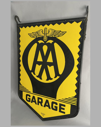 Automobile Association (A.A.) vintage enamel sign with frame 2
