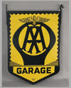 Automobile Association (A.A.) vintage enamel sign with frame