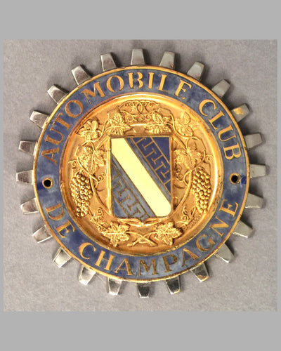 Automobile Club de Champagne radiator or dashboard badge