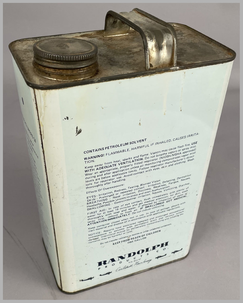 Aircraft Finish painted tin can by the Randolph Co. 3