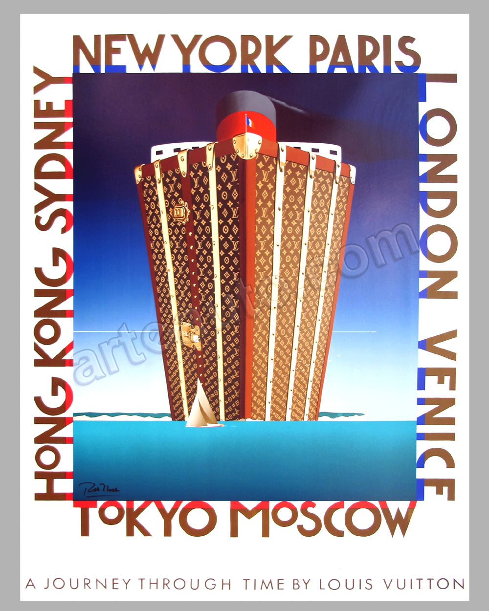 A Journey Through Time Louis Vuitton large poster by Razzia