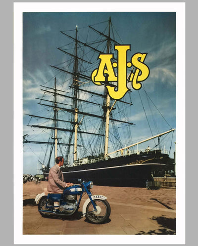 1950’s A.J.S. Motorcycle Original Advertising Poster