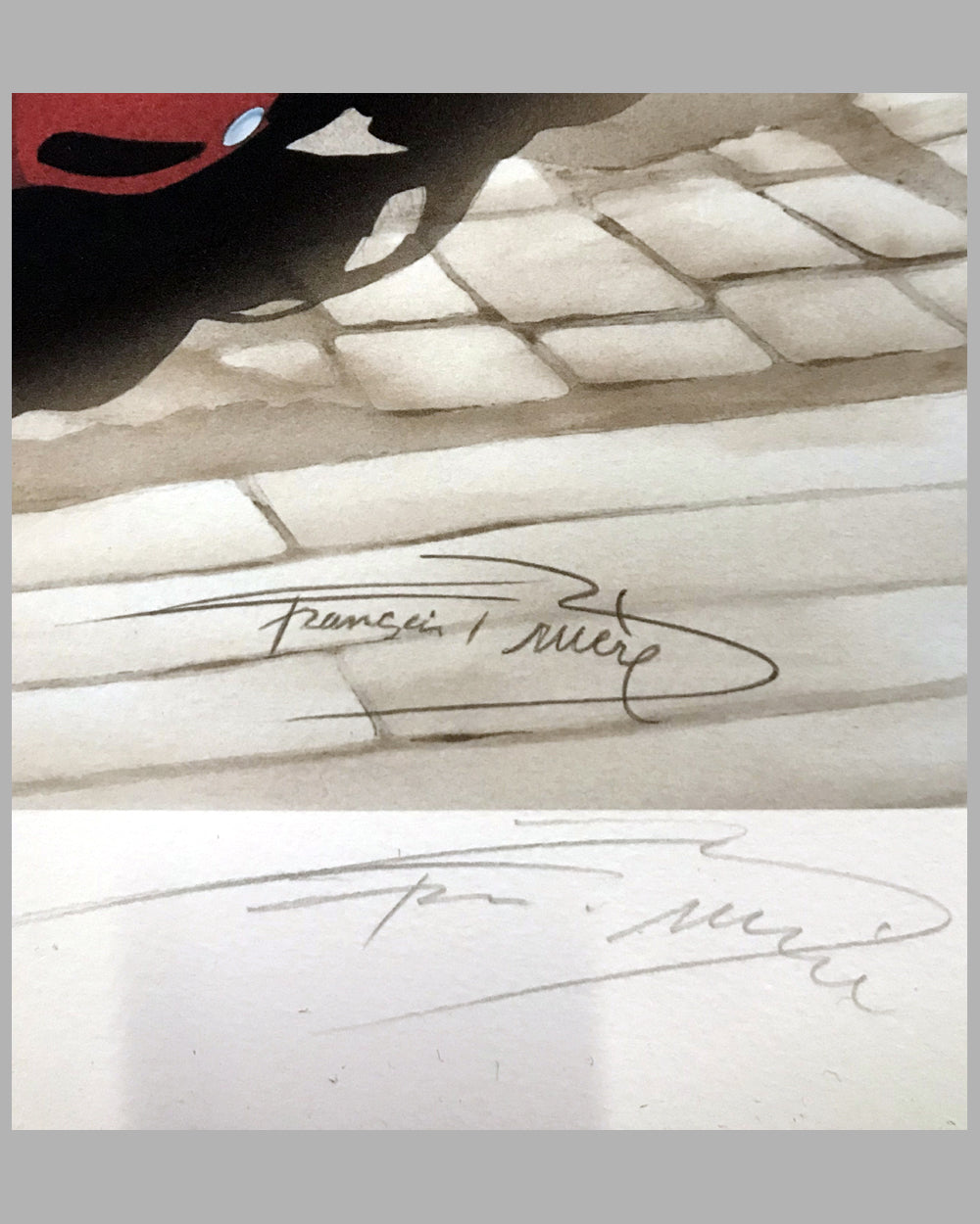 Alfa Romeo 8C Arrives at Le Mans 1938 print by Francois Bruère, France