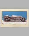Alfa Romeo P2 multicolor print by R. G. H. Whyte, England, 2004, signed ed. of 50